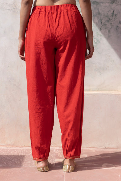 Surkh Cotton Elasticated Pants