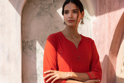 Surkh Straight Fit Kurta