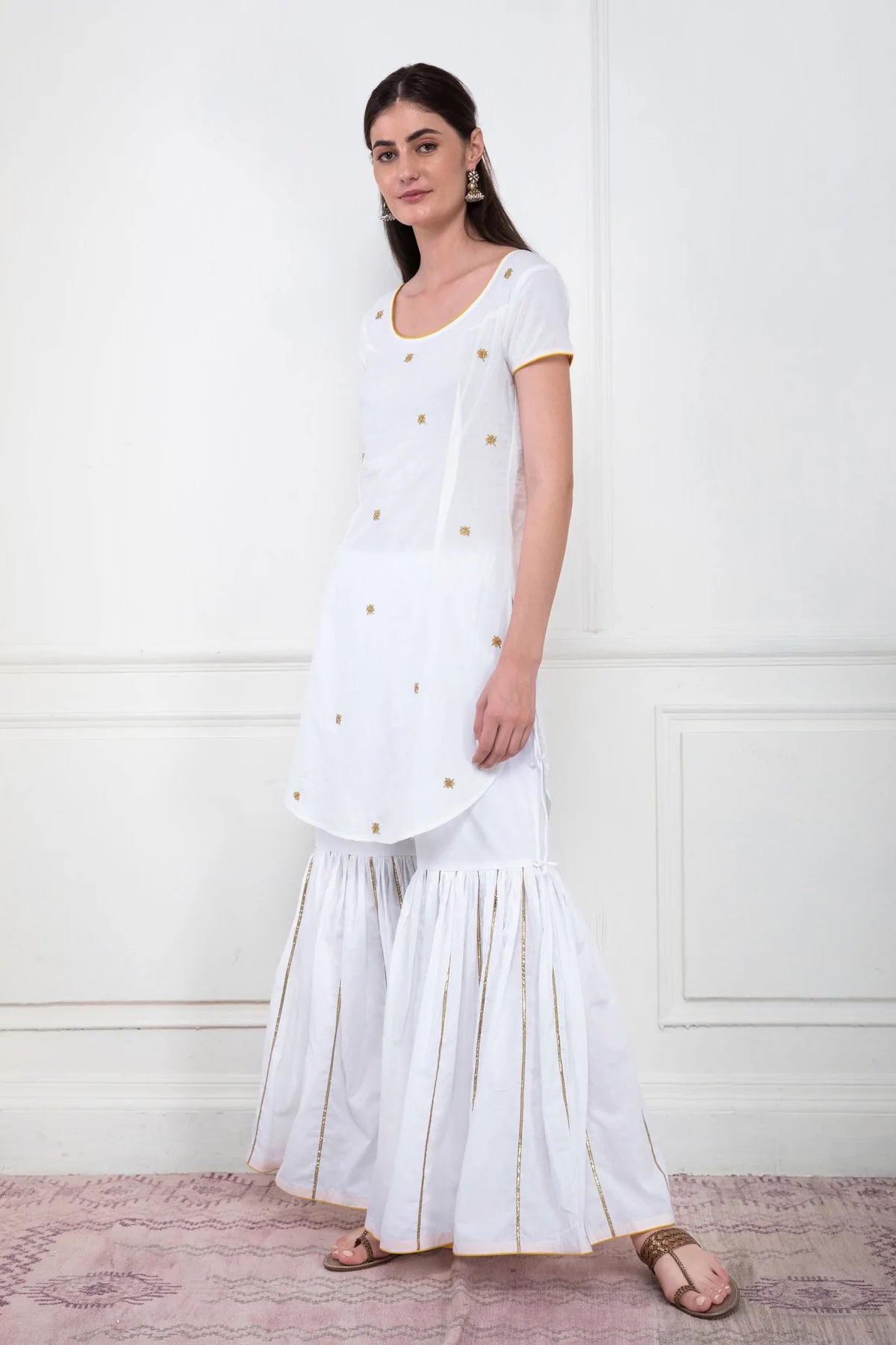 Saanjha White Cotton Kurta